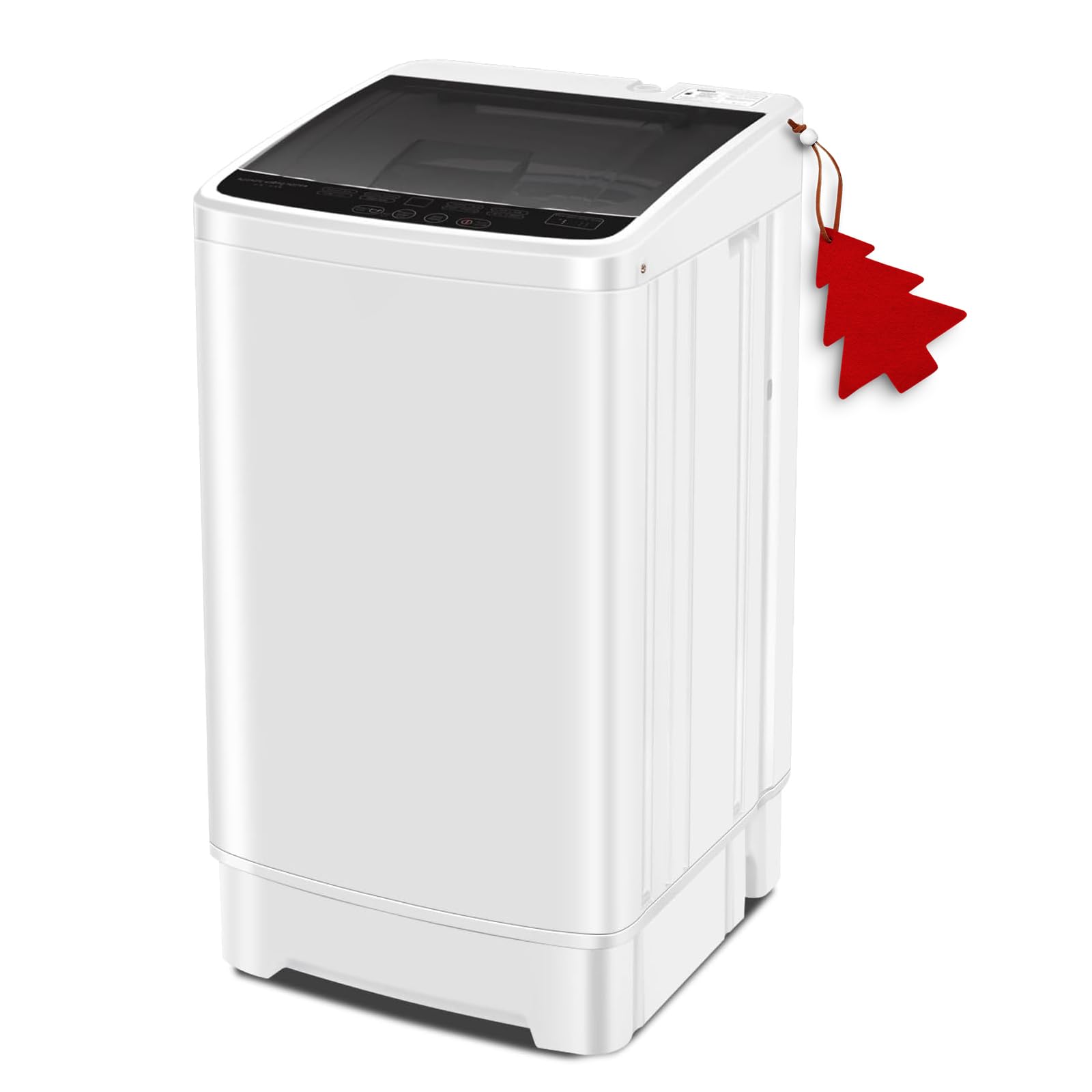 Portable Full Automatic Washing Machine 1.3 Cu Ft - Compact Washer and Spin Dryer Combo with 8 Wash Cycles - Large Capacity Laundry for Apartments, RVs, Dorms - Perfect for Small Spaces & Travel Use