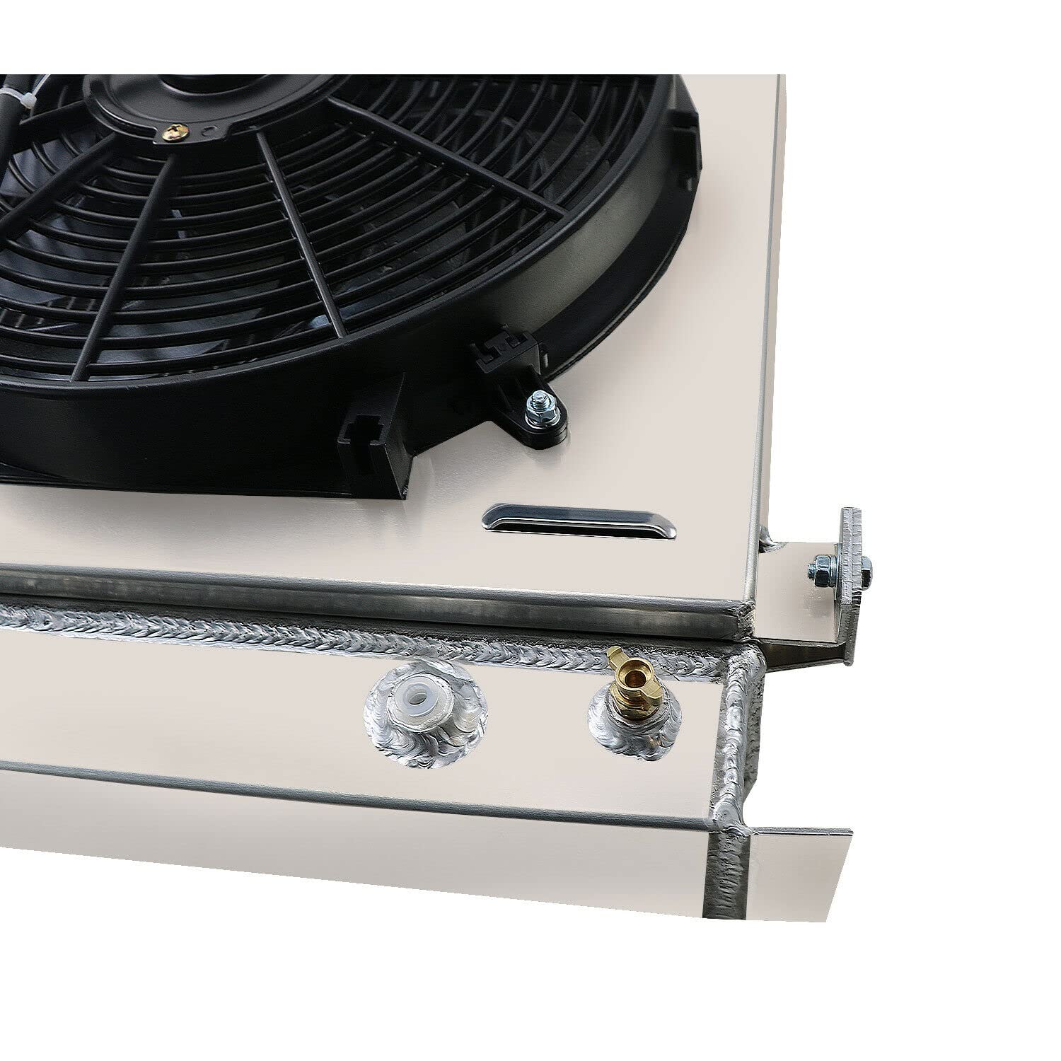 High-Performance 3 Row Aluminum Radiator for Ford Hi-Boy Hot Rod Model B & A/AA Sedan (1930-1932) - Complete Cooling Kit with Shroud Fan & Thermostat Relay - Perfect for Classic Car Restoration & Hot Rod Upgrades