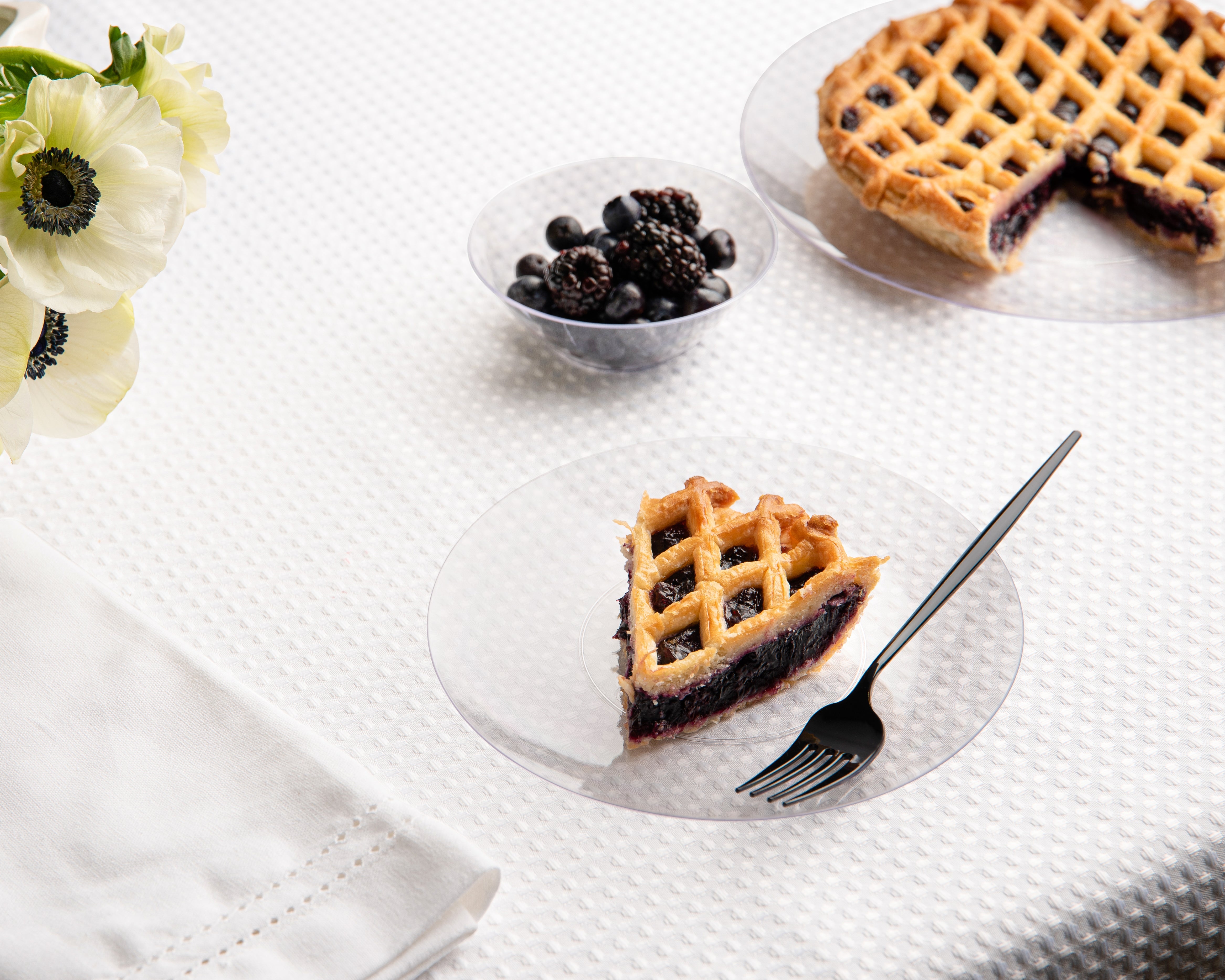 Clear Round Plastic Plates - 50-Pack Eco-Friendly Disposable Dinner Plates for Parties, Picnics & Events | BPA-Free, Shatterproof & Lightweight | Perfect for Birthday, Wedding & Outdoor Dining