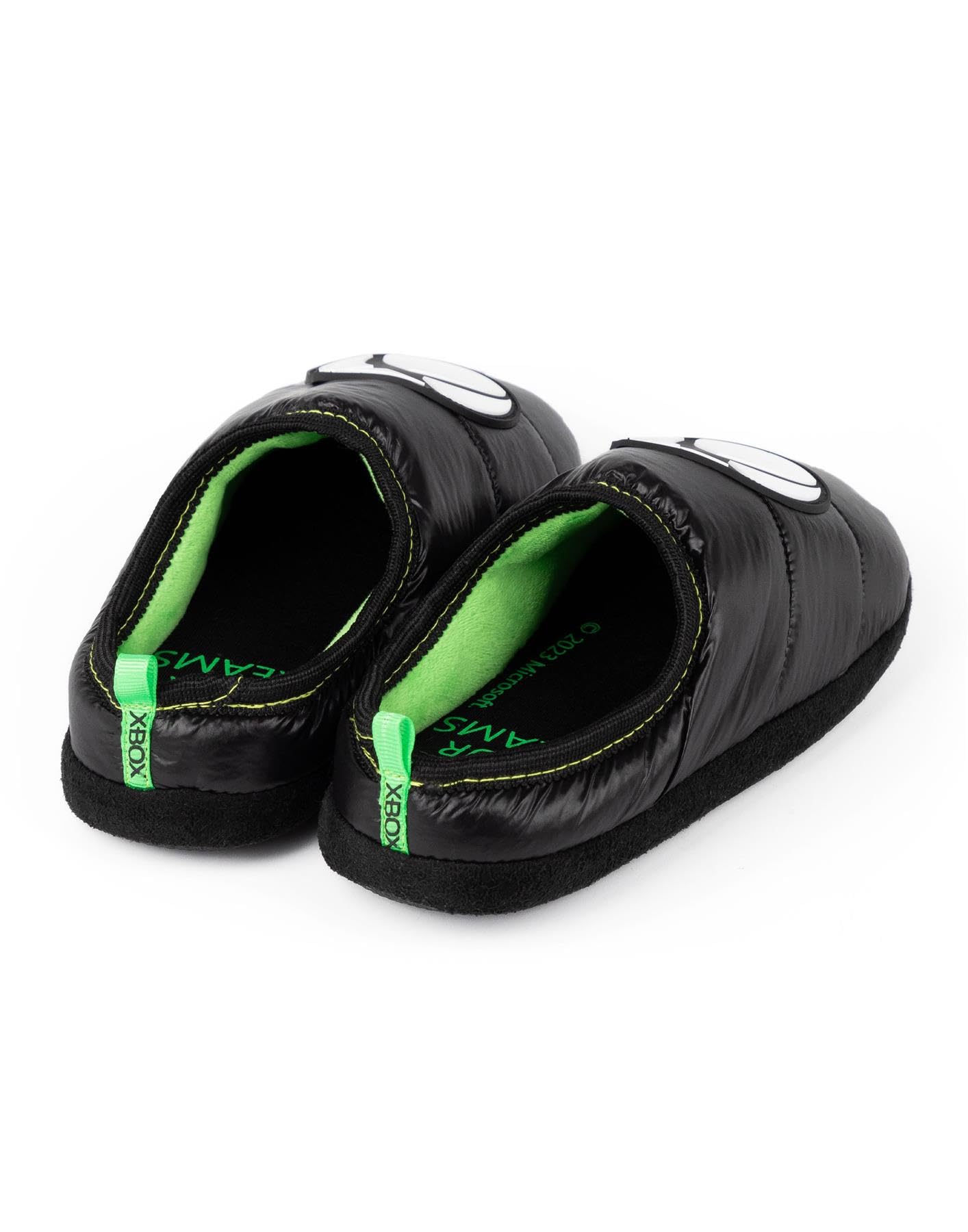 Xbox Slippers for Boys Kids Teens - Officially Licensed Game Console Logo Slippers in Green & Black - Comfortable House Shoes for Gaming & Relaxation at Home