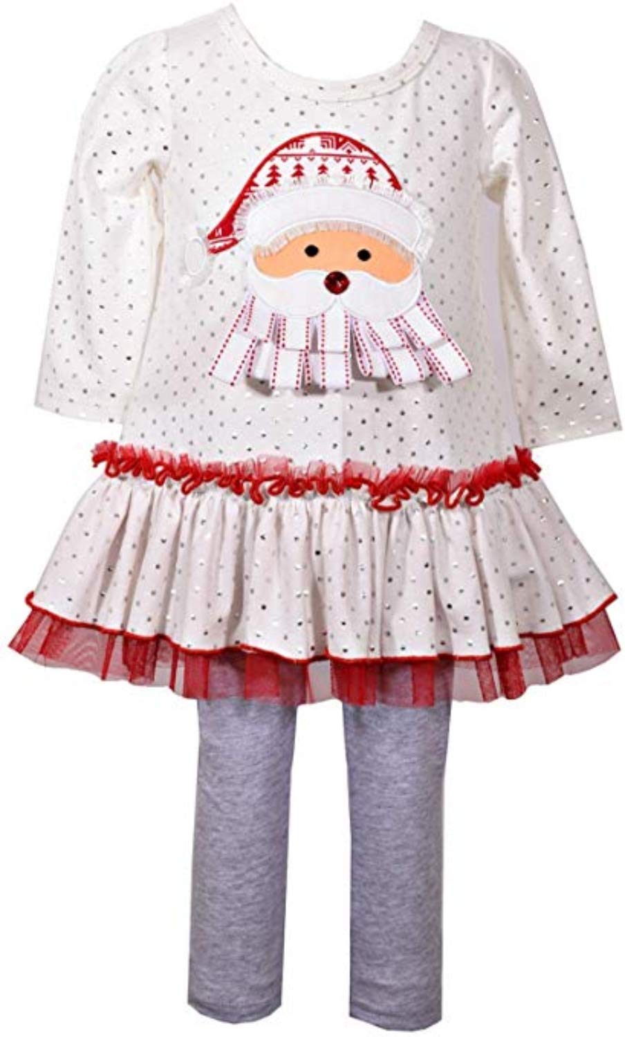 Bonnie Jean Baby Girls Christmas Dress and Legging Set - Festive Holiday Outfit for Toddlers & Infants - Perfect for Christmas Photos, Parties & Family Gatherings