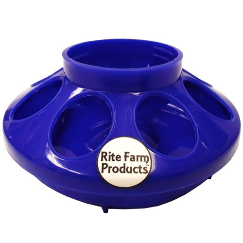 Rite Farm Products Blue Chick Feeder with Quart Jar - Durable Poultry Waterer for Baby Chicks, Perfect for Chicken Coops & Backyard Farms
