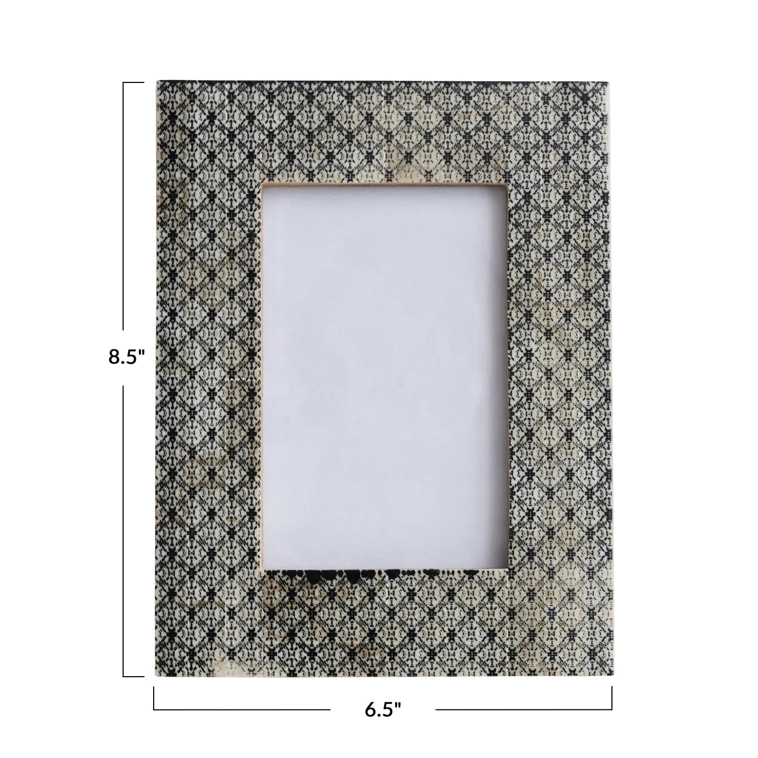 Black Charcoal Pattern Picture Frame - Elegant Wooden Photo Frame for Wall & Tabletop Display - Perfect for Home, Office & Gift Decor