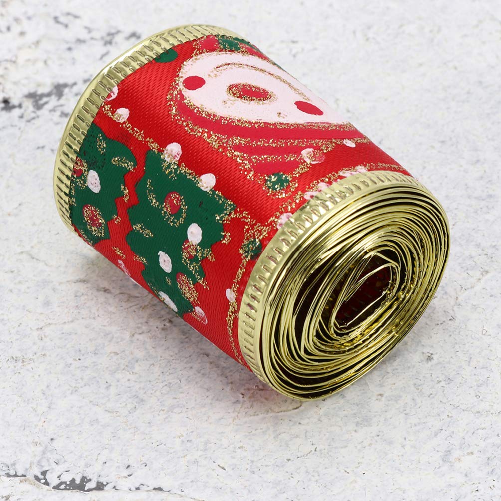3 Rolls Christmas Wrapping Ribbon - Wired Satin Holiday Ribbon for Gift Wrapping, Wedding Decor, Christmas Tree & Party Decorations (Polyester, 1.5 Inch Wide) - Perfect for Holiday Gifts, DIY Crafts & Festive Home Decor