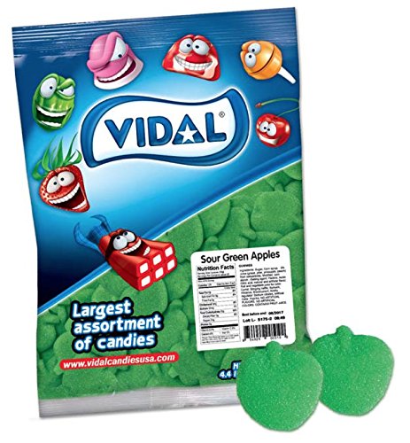Sour Green Apple Gummies Candy - Bulk Pack (500g) - Tart & Sweet Vegan Gummy Bears for Parties, Snacks & Movie Nights