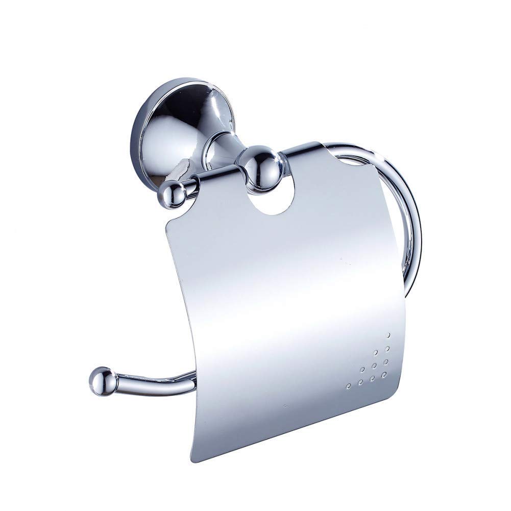 Stainless Steel Toilet Paper Holder Wall Mounted - Chrome Bathroom Tissue Roll Rack for Home & Office - Space Saving Bathroom Accessory for Modern Decor