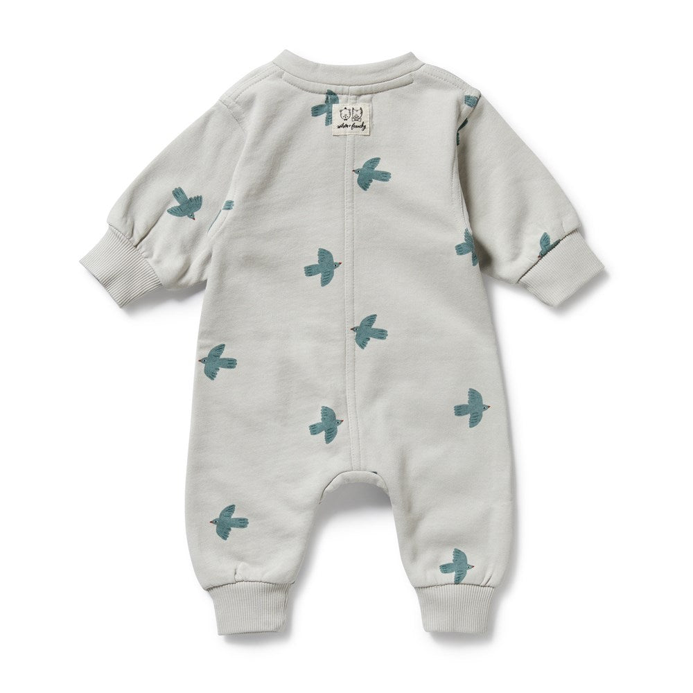 Little Sparrow Organic Cotton Terry Growsuit for Babies - Soft & Breathable One-Piece Romper for Newborns & Infants - Perfect for Playtime, Sleep & Everyday Comfort