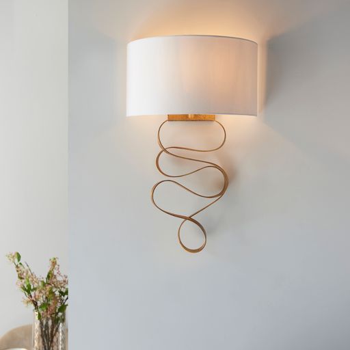 Bella Gold Leaf Finish Wall Light - Elegant Home Decor for Living Room, Bedroom & Hallway Lighting