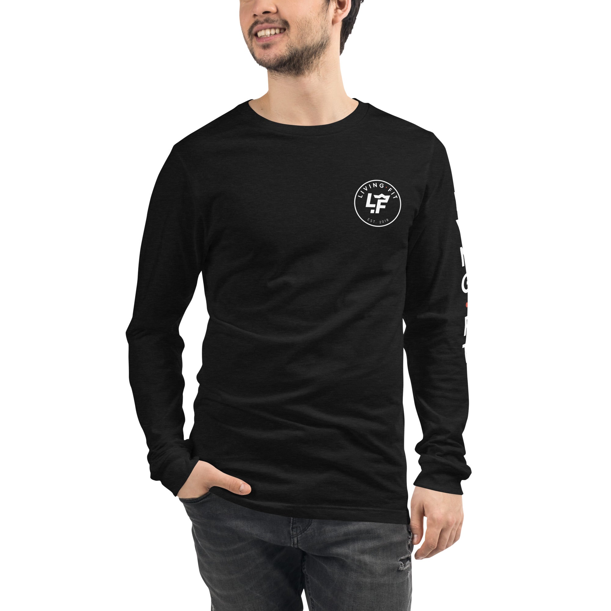 Stylish Long Sleeve T-Shirt with Circle Logo & Arm Design - Perfect for Casual Wear, Street Fashion & Everyday Outfits