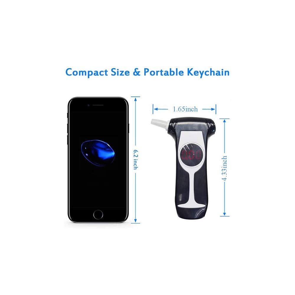 Professional Breath Alcohol Tester - High Accuracy Portable Digital Breathalyzer with LCD Display & Semiconductor Sensor for Personal Use | Alcohol Detection for Drivers, Workplace Safety & Home Health Monitoring