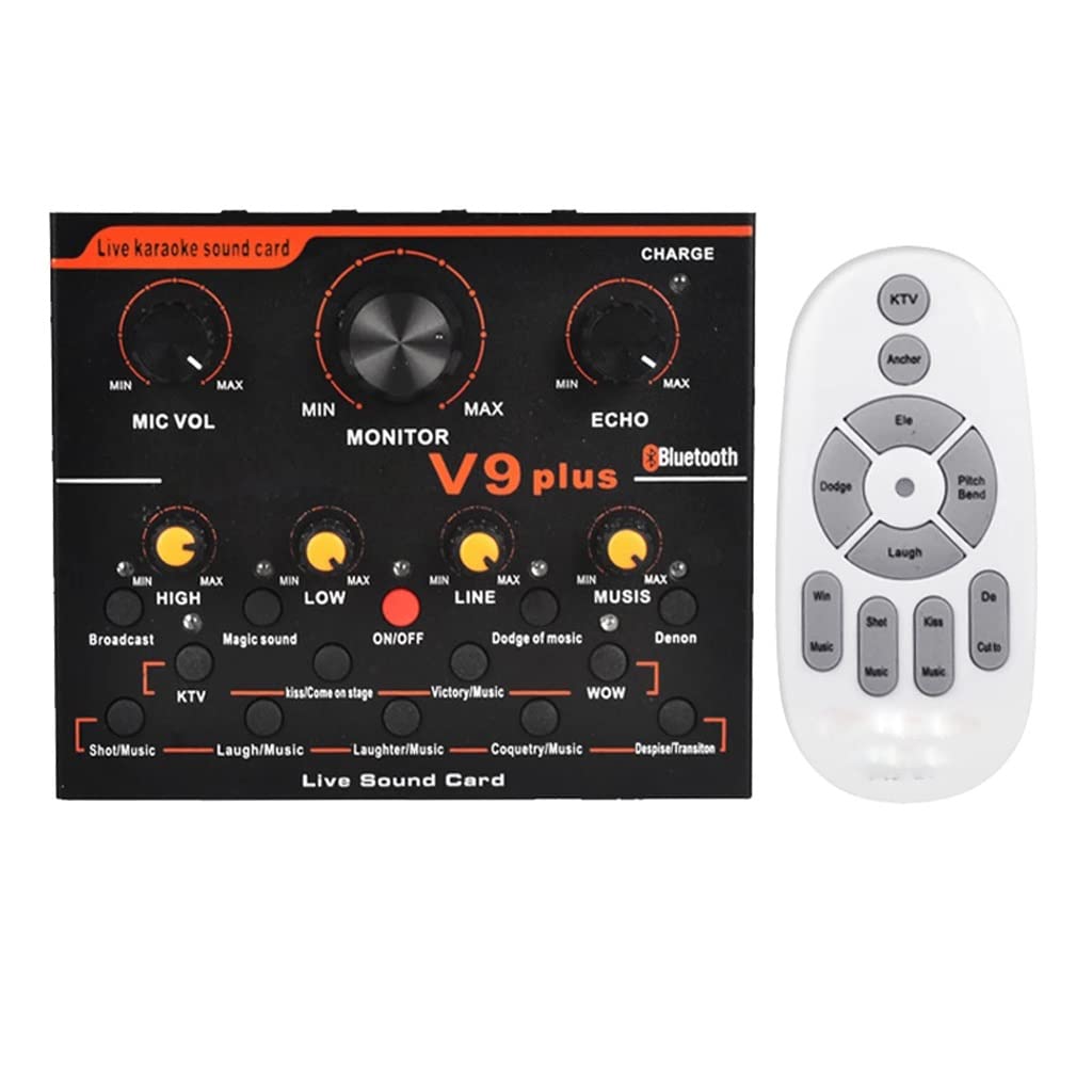 TWDYC Professional USB Audio Mixer with External Sound Card, Headset & Microphone for Webcasting, Live Streaming & Entertainment - Perfect for Podcasting, Gaming & Music Production