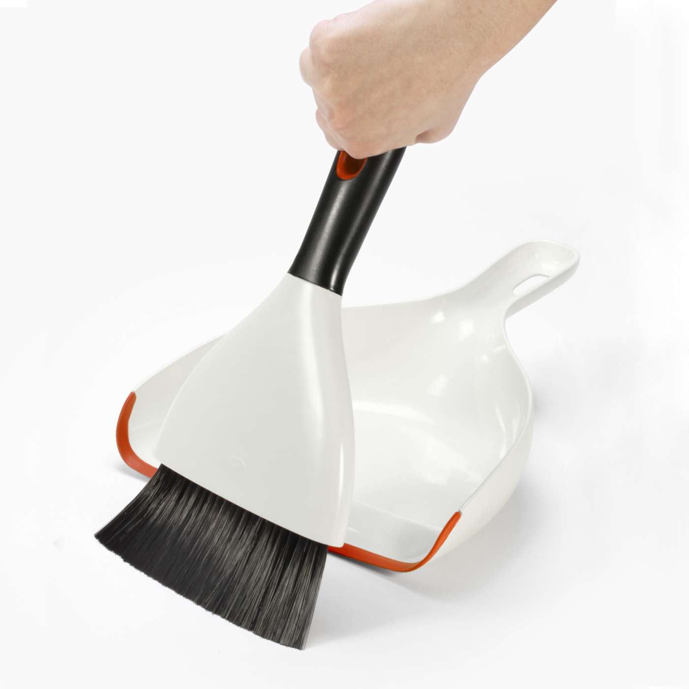 Dustpan and Broom Set for Home Cleaning - Heavy Duty Dust Pan with Long Handle Broom for Kitchen, Garage, and Outdoor Use