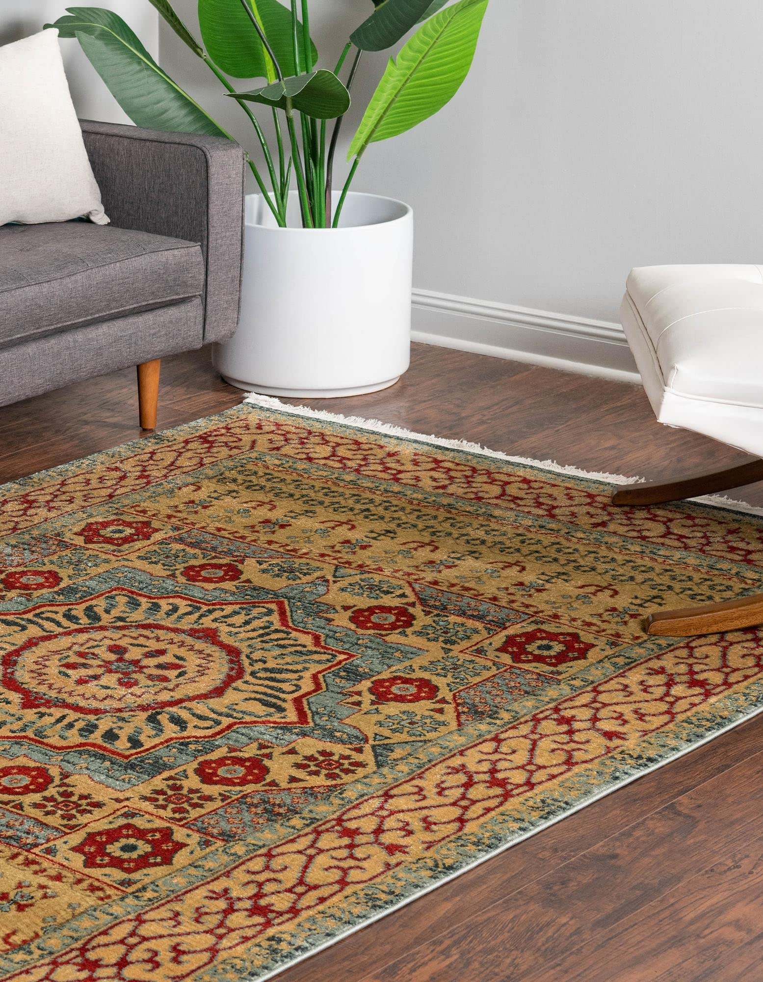 Amina Collection 5' x 8' Light Blue Flatweave Rug - Soft Modern Area Rug for Living Room, Dining Room & Open Floor Plans | Durable & Stylish Home Decor