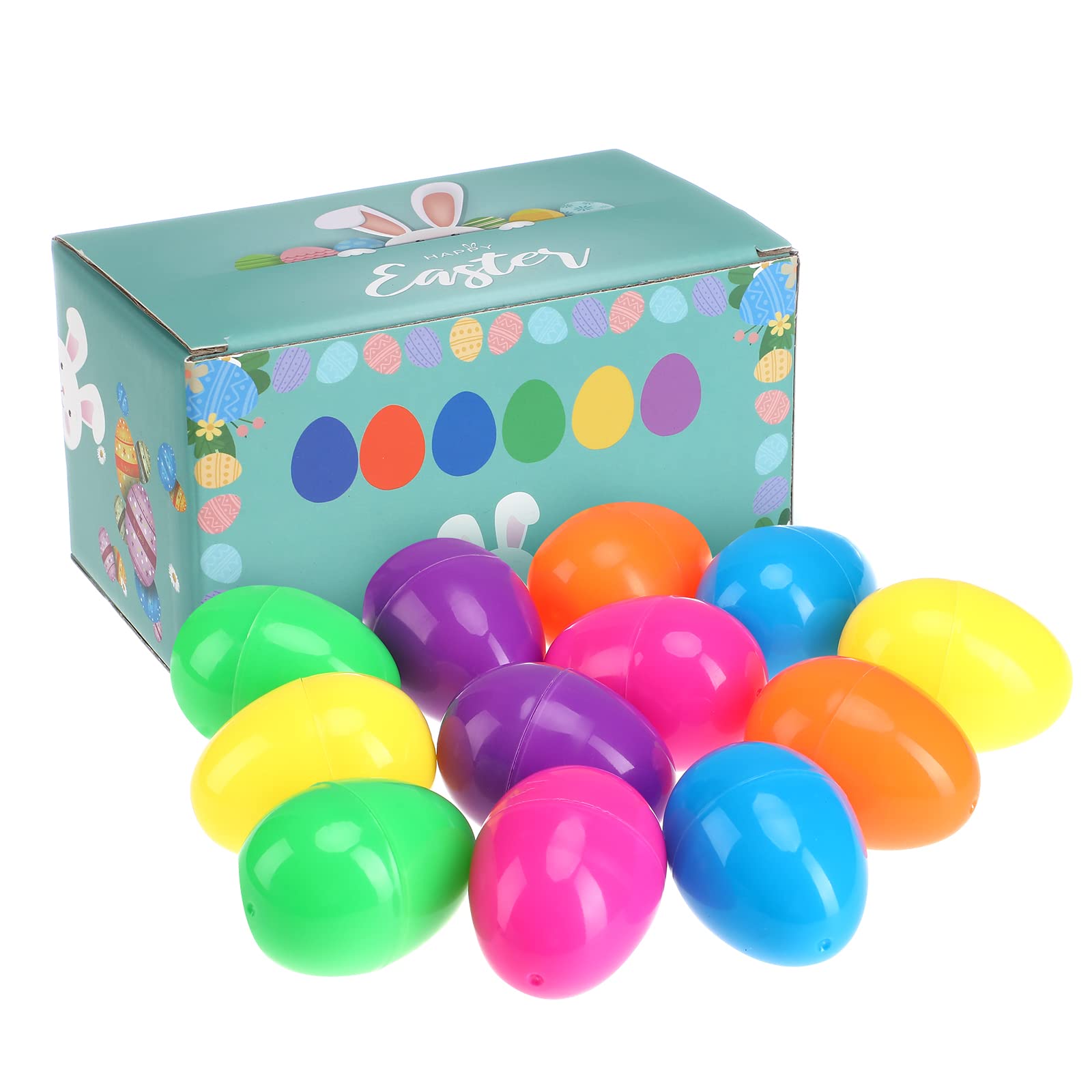 12-Pack Easter Eggs with Finger Puppets - Fun Easter Basket Stuffers & Party Favors for Kids, Easter Egg Hunt Games, Birthday Gifts (Not Pre-Filled) - Perfect for Classroom Activities, Easter Celebrations & Children's Party Favors