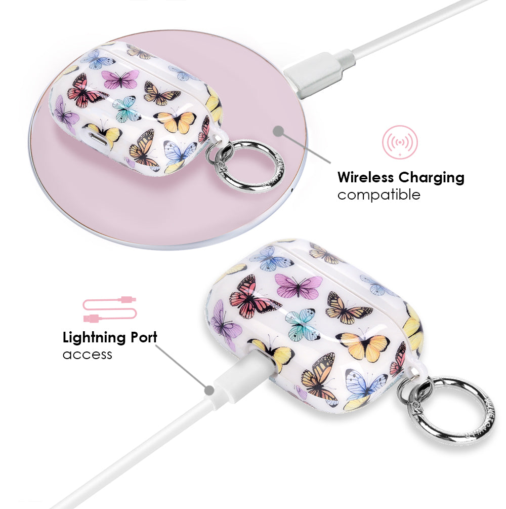 Butterfly Design AirPod Case - Cute & Protective Cover for Apple AirPods - Perfect for Daily Use, Travel & Gifting