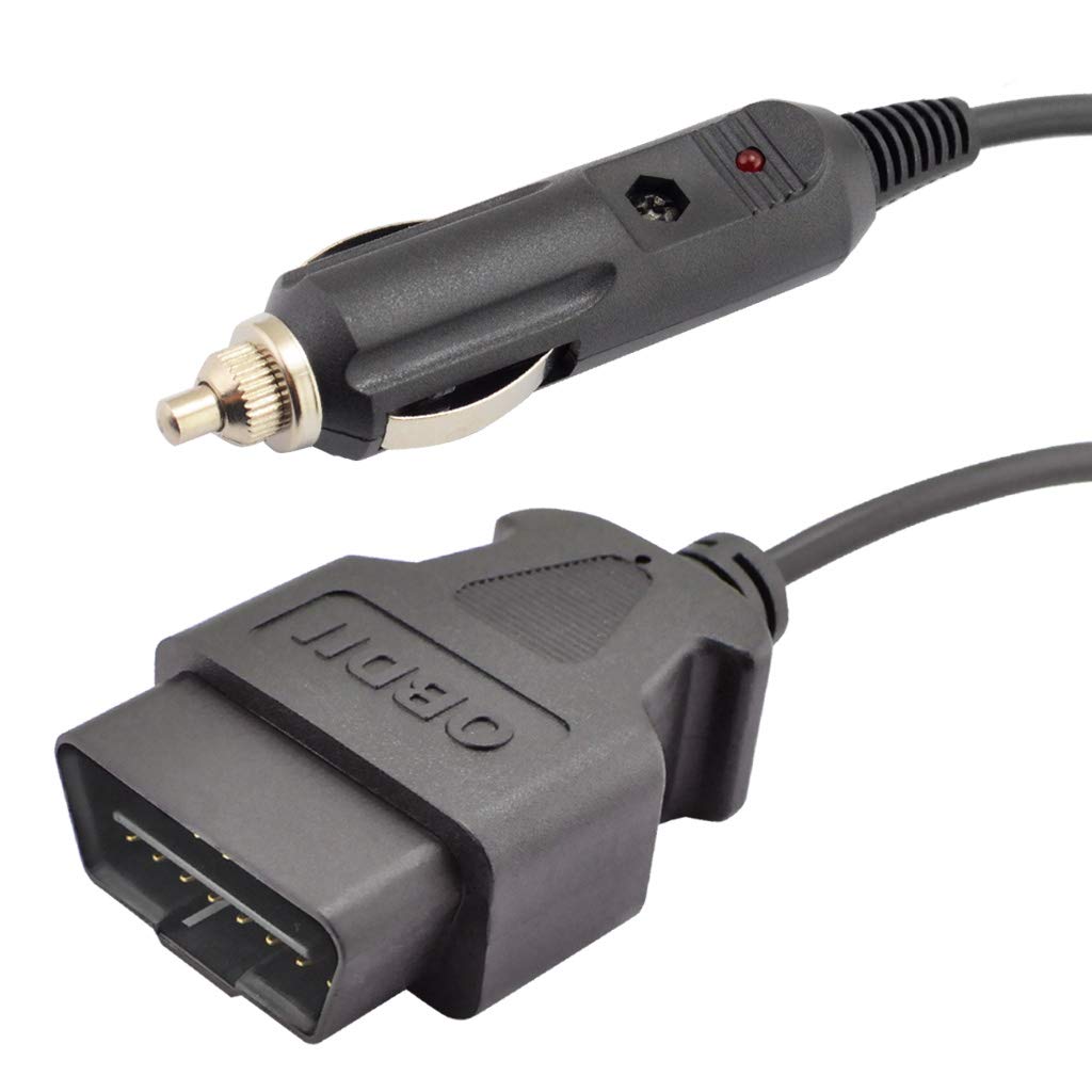 3M/10ft OBD II Vehicle ECU Emergency Power Supply Cable with Alligator Clips - 12V Car Battery Memory Saver & Cigarette Lighter Power Extension - Perfect for Car Maintenance, ECU Programming & Battery Replacement