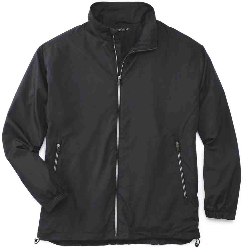 Men's Lightweight Athletic Jacket - Breathable & Comfortable for Running, Hiking & Outdoor Activities | River's End Black Windbreaker