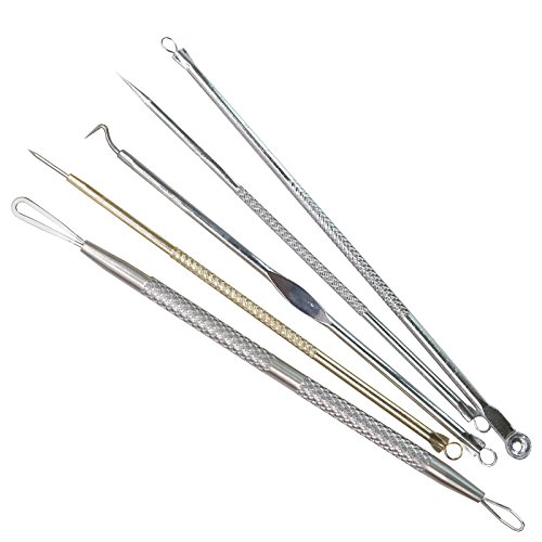 3-in-1 Stainless Steel Blackhead Remover Tool - Double Ended Acne Pimple Extractor & Comedone Removal Kit for Face Skin Care | Perfect for Home Spa, Travel & Professional Skincare Routines