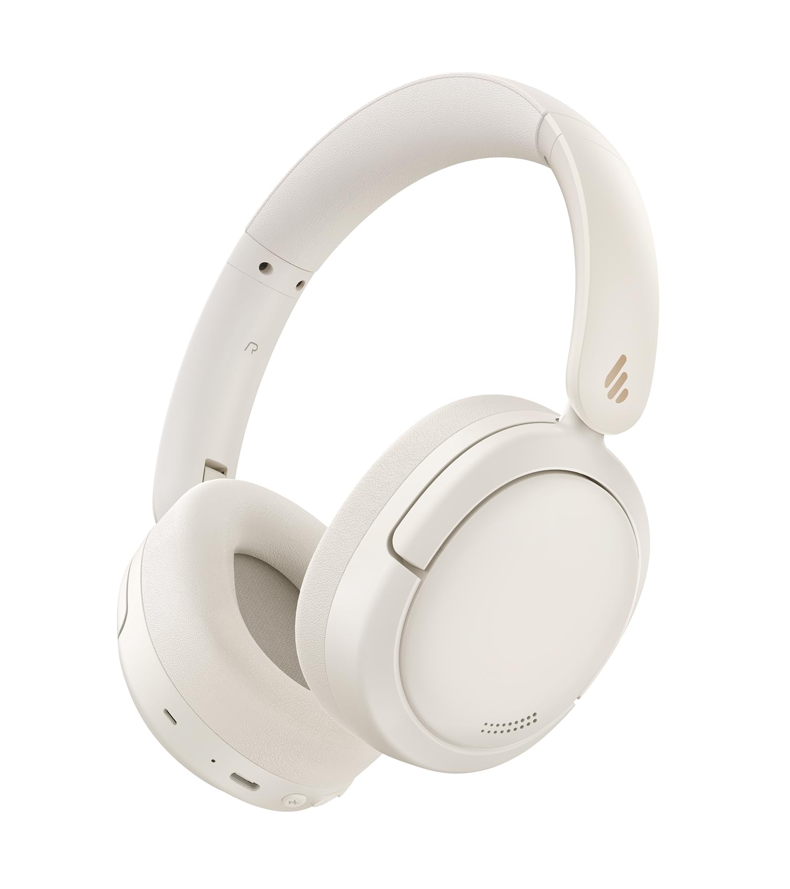 Edifier W800BT Pro Hybrid Active Noise Cancelling Wireless Headphones - Hi-Res Audio, AI Call Noise Reduction, 45H Battery Life, Fast Charging, Foldable Design, Bluetooth 5.4 Over-Ear Headset (Ivory) - Perfect for Travel, Work, and Home Entertainment