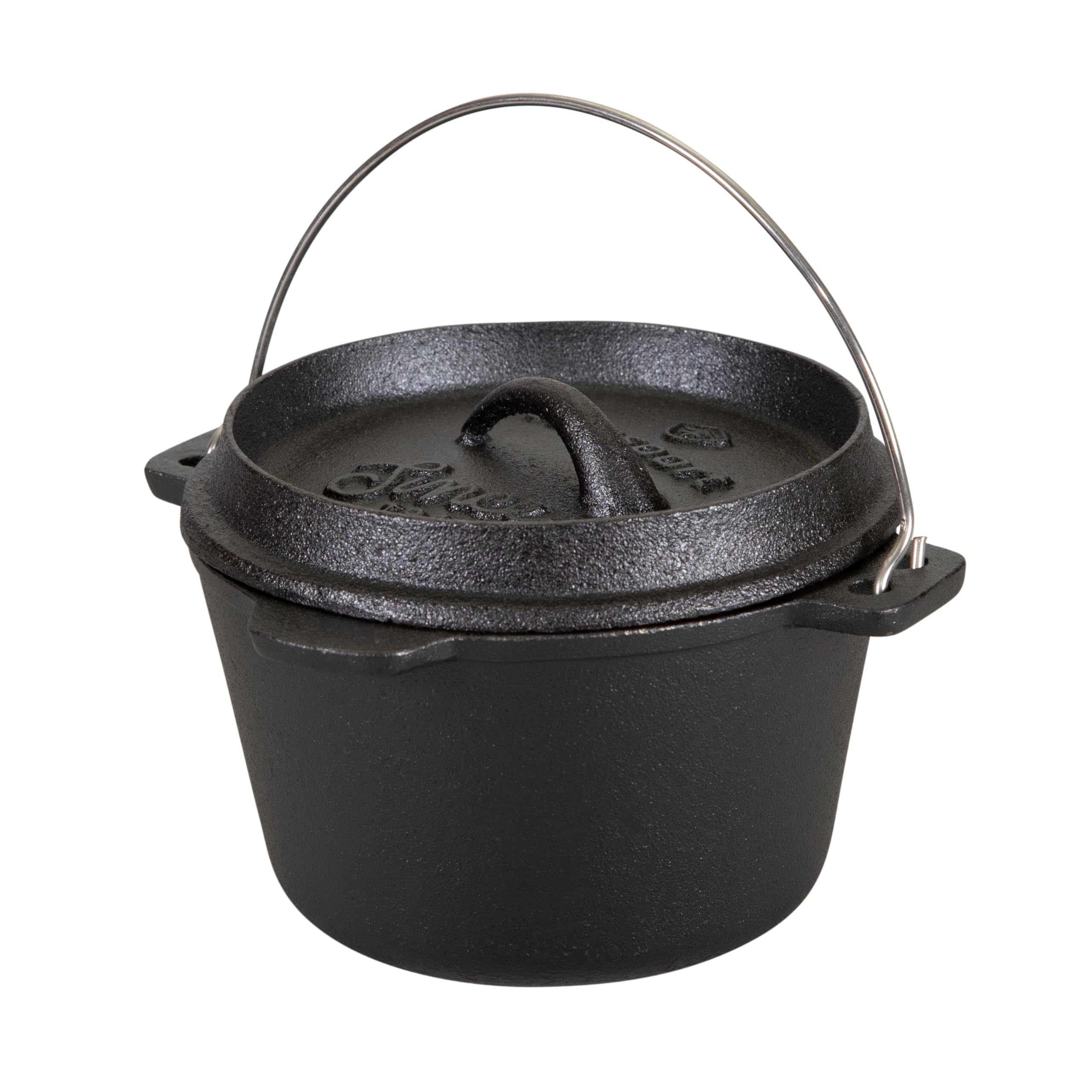 Stansport Pre-Seasoned Cast Iron Dutch Oven - 6 Quart Enameled Camping Cookware for Outdoor Cooking, Camping Trips & Backpacking