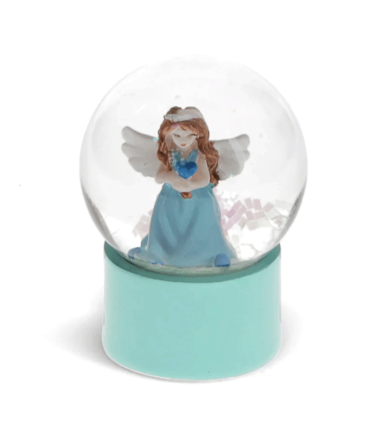 Rex London Angel Mini Glitter Snow Globe - Handcrafted Christmas Ornament & Holiday Home Decor for Gifts, Parties, and Festive Displays