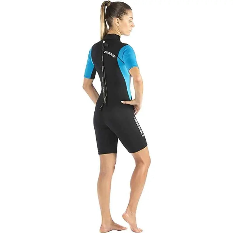 Premium CRESSI 2.5mm Shorty Wetsuit for Women - Comfortable Neoprene Swimwear for Surfing, Snorkeling & Water Sports
