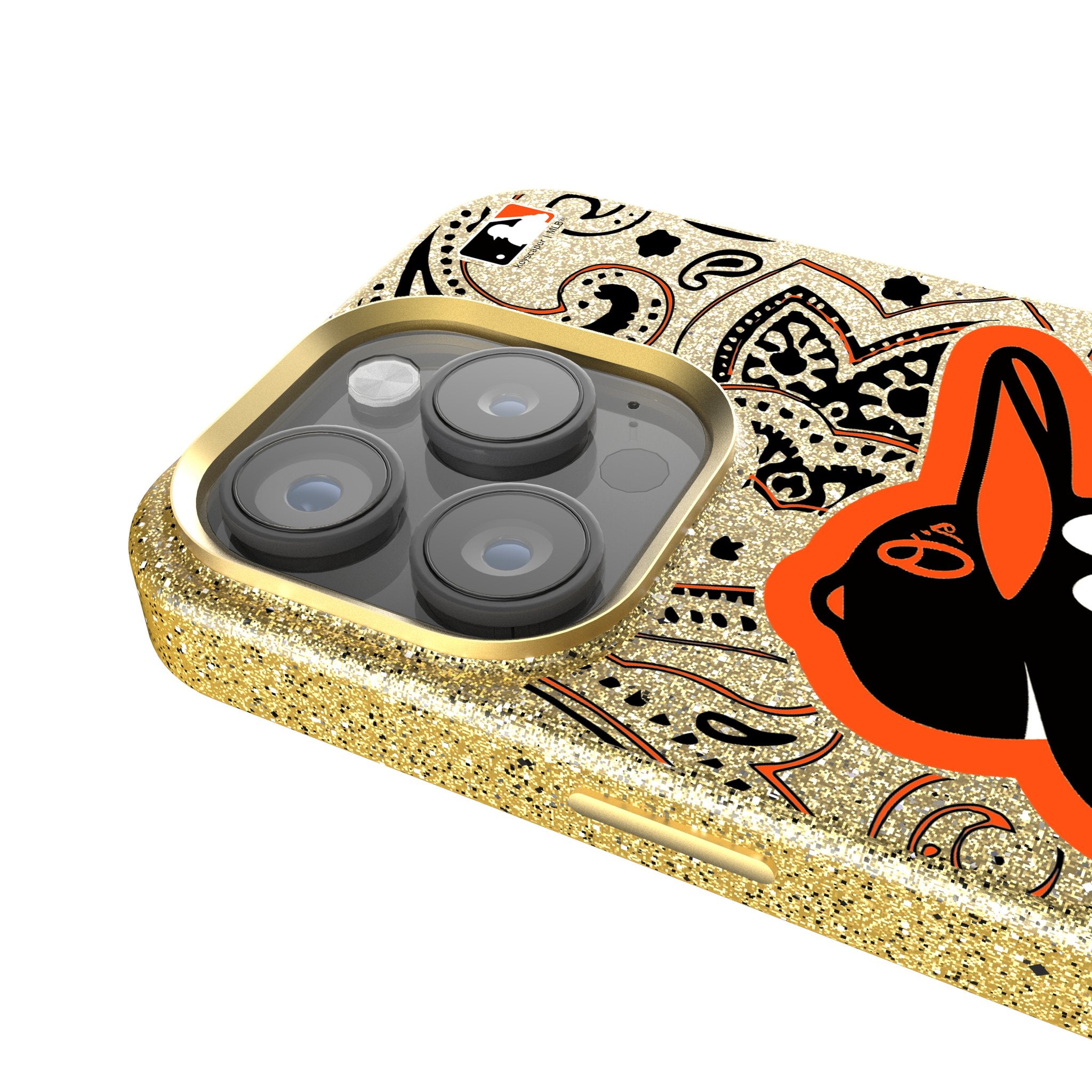 Baltimore Orioles Paisley Bling Phone Case - Stylish Rhinestone Design for iPhone & Samsung Galaxy | Perfect for Baseball Fans & Game Day Accessories