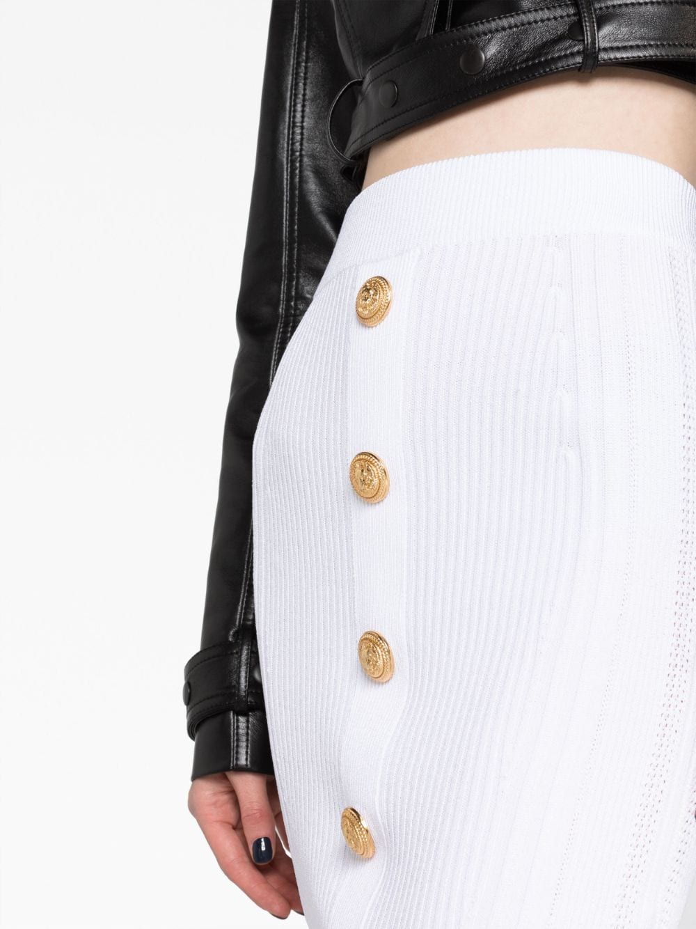 Balmain White Skirts for Women - Elegant High Waist A-Line Mini Skirt | Perfect for Parties, Dates & Office Wear