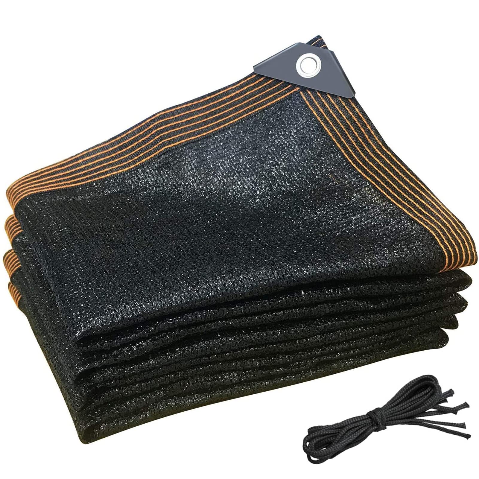 26x33ft Shade Cloth with Grommets - 50%-60% UV Blocking Garden Shade Net for Greenhouse, Pergola, Canopy & Plant Cover - Durable Black Mesh Netting with Rope - Perfect for Outdoor Sun Protection & Plant Growth