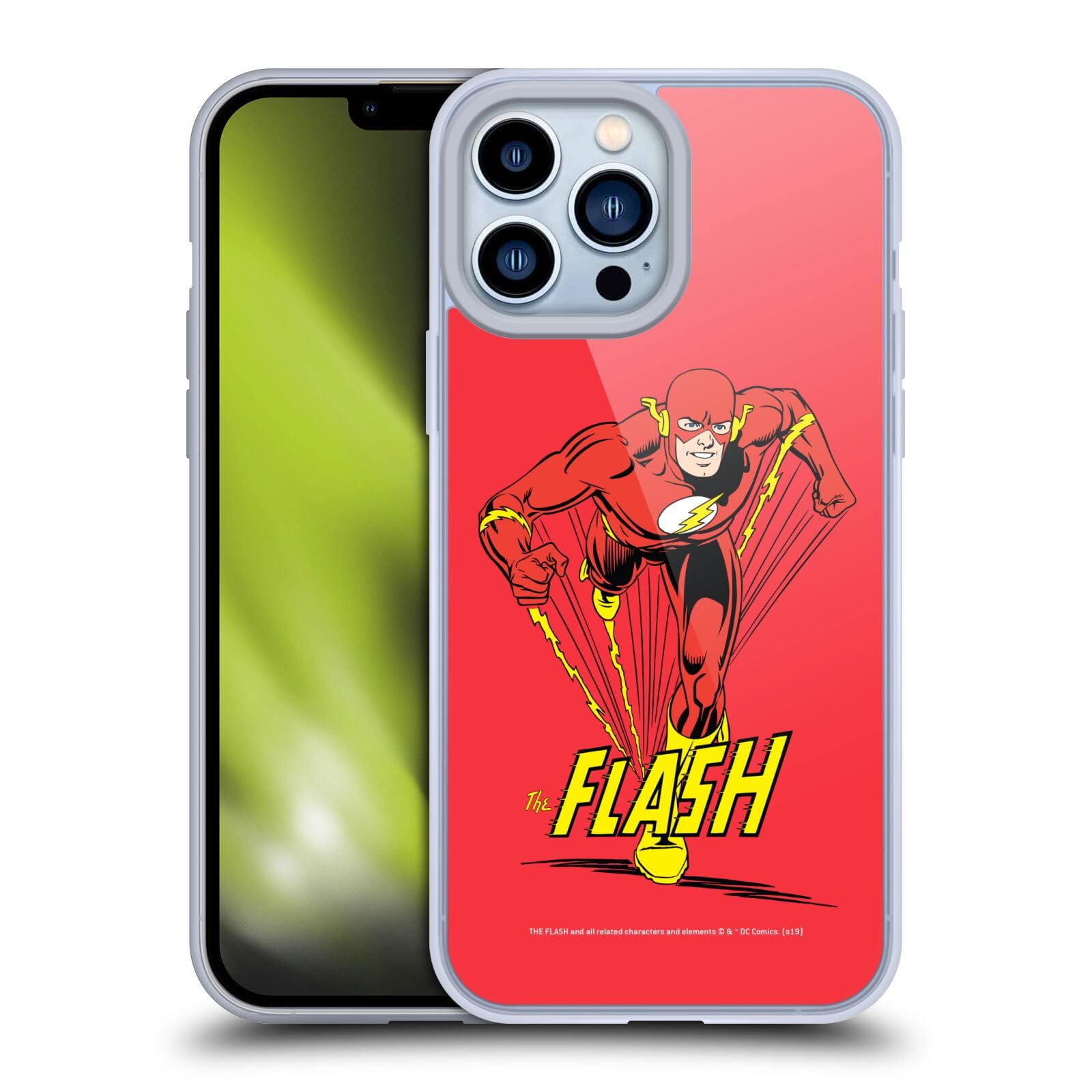 The Flash DC Comics Speedster Vintage Soft Gel Case for Apple iPhone 13 Pro Max - Officially Licensed Superhero Phone Cover | Perfect for DC Fans, Comic Collectors & Superhero Enthusiasts