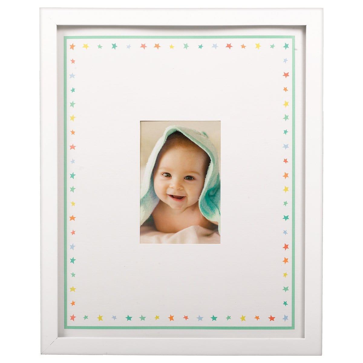 Personalized Baby Shower Autograph Frame - Keepsake Photo Frame for Baby's First Birthday, Christening & Nursery Decor - Perfect for Guest Signatures, Photos & Memories