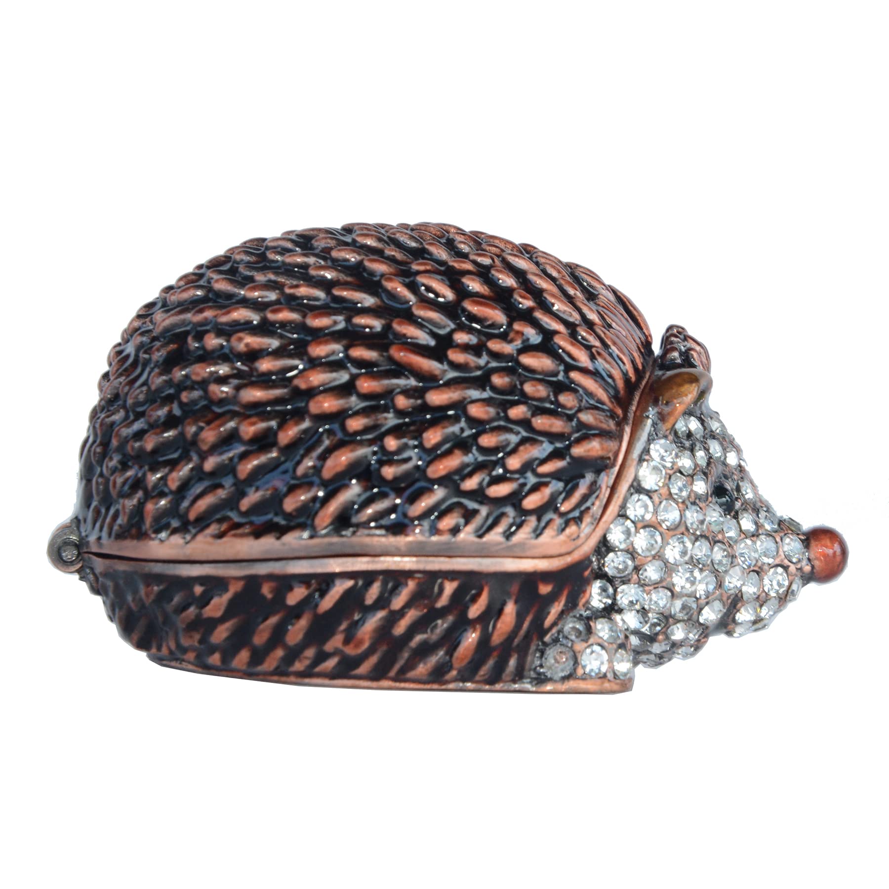 Hand Painted Hedgehog Trinket Box - Jewelry Storage Box with Hinged Lid, Ring & Earring Holder, Animal Figurine Collectible - Perfect for Home Decor, Gift Giving & Jewelry Organization