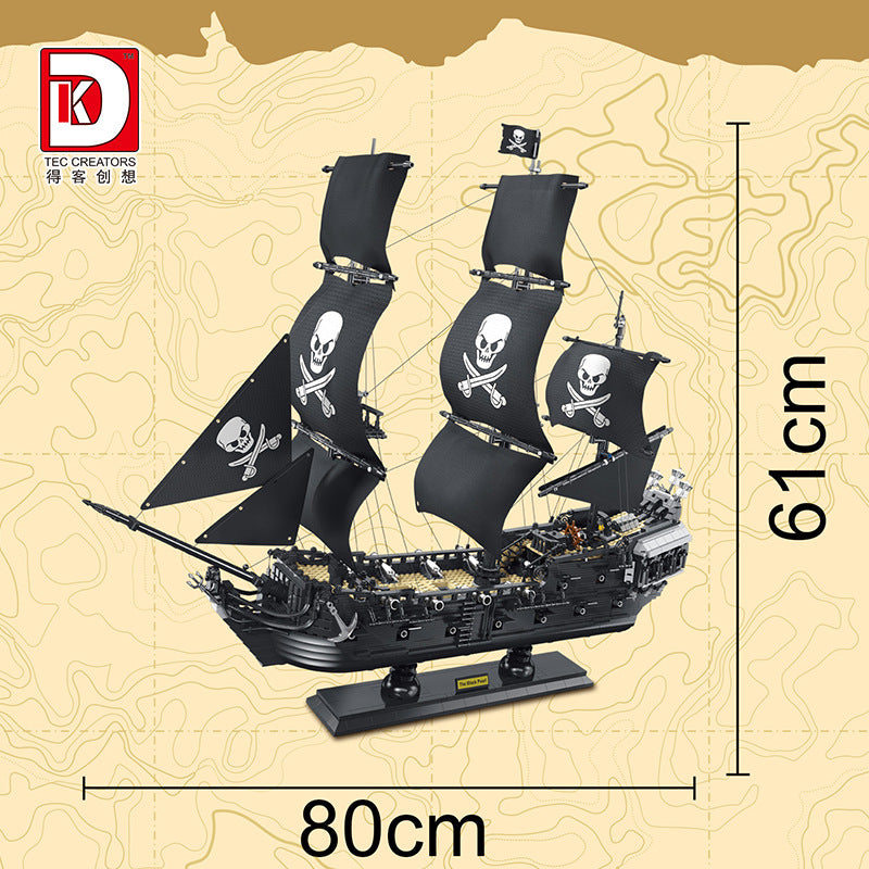 3423pcs Takke DK6001 Movie Black Pearl Pirate Ship Building Blocks Set - Pirates of The Caribbean Model Kit for Adults & Kids, Perfect for Collectors, Gifts, and Home Decoration