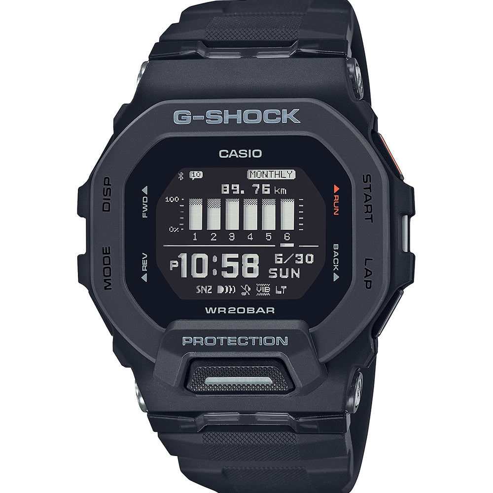 Casio G-Shock GBD200-1 G-Squad Bluetooth Smartwatch with Step Tracker & Heart Rate Monitor - Perfect for Fitness, Running & Outdoor Adventures