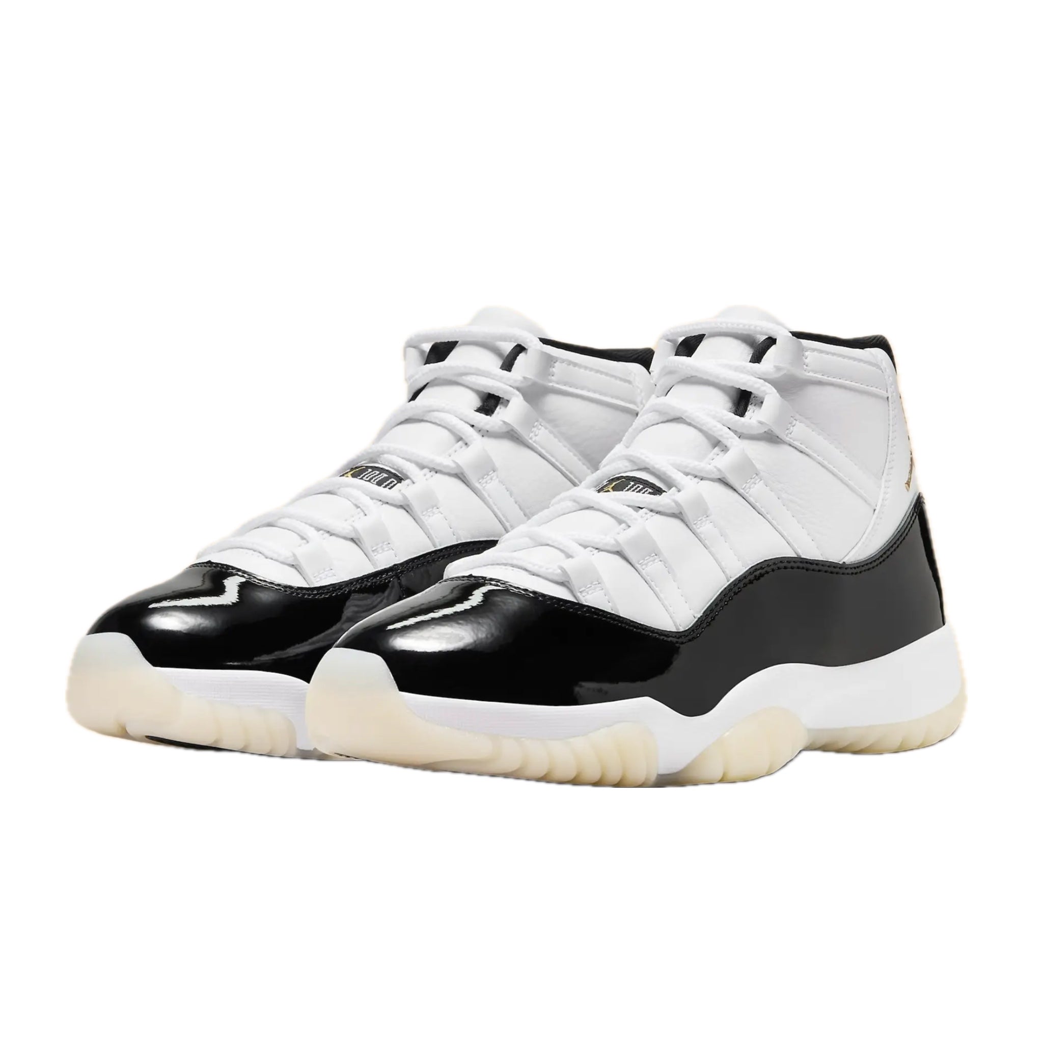 Air Jordan 11 Retro DMP Gratitude Sneakers - Black, White & Metallic Gold Basketball Shoes for Men - Perfect for Court Play, Streetwear & Sneaker Collection