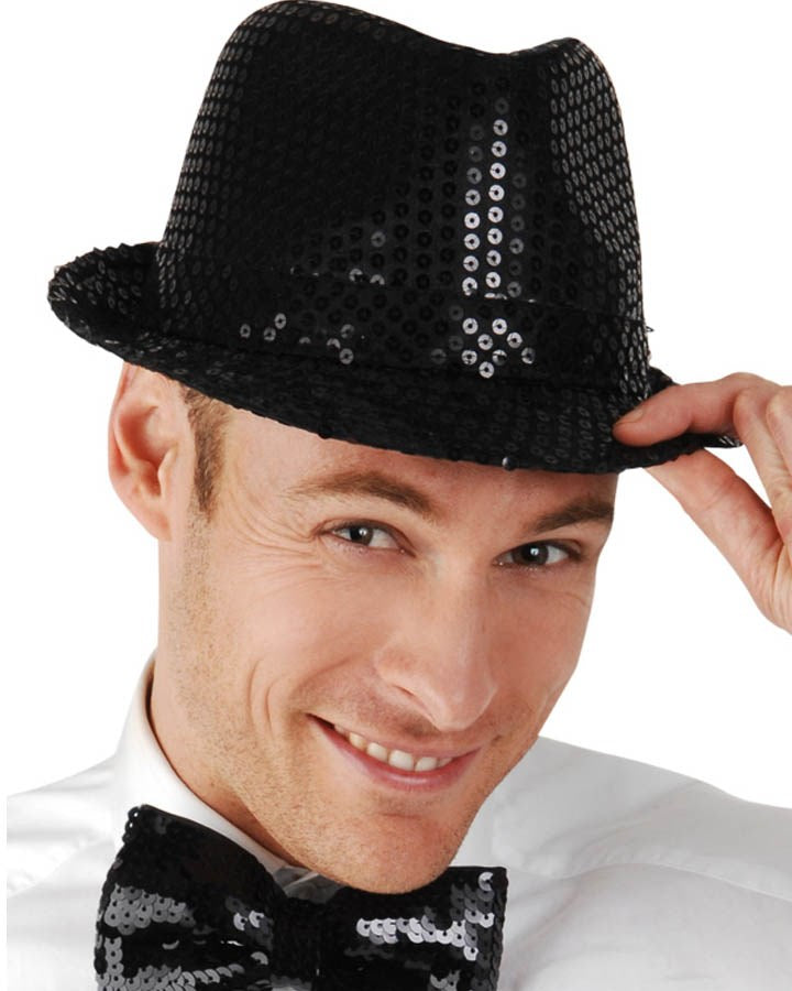 20s Black Sequin Hat for Women - Vintage Glam Flapper Headpiece - Perfect for Roaring 20s Parties, Gatsby Themed Events & Costume Accessories