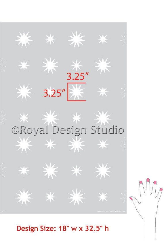 Starry Night Stencil - Premium Reusable DIY Painting Template for Walls, Canvas & Crafts - Perfect for Home Decor, Nursery, and Art Projects