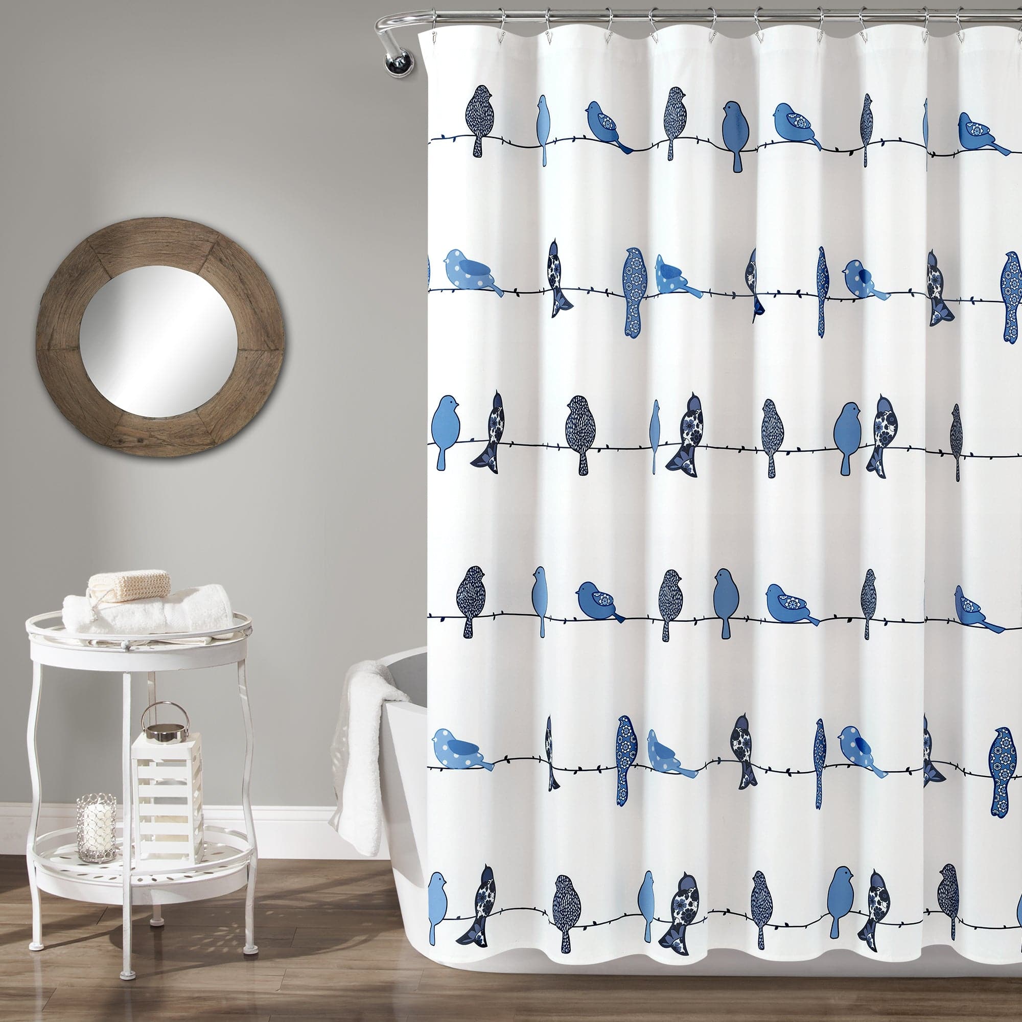 Stylish Rowley Birds Shower Curtain - Waterproof Bathroom Decor with Vibrant Bird Design - Perfect for Modern Bathrooms, Guest Baths & Spa Retreats