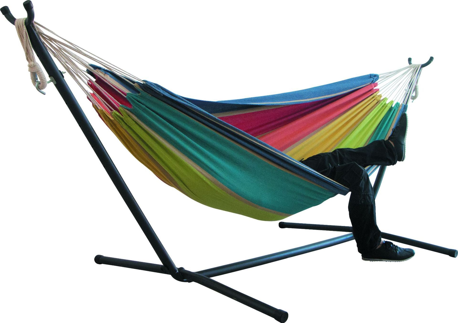 Durable Canvas Camping Hammock - Portable Outdoor Hammock for Backpacking, Hiking & Travel - Perfect for Camping, Beach & Backyard Relaxation