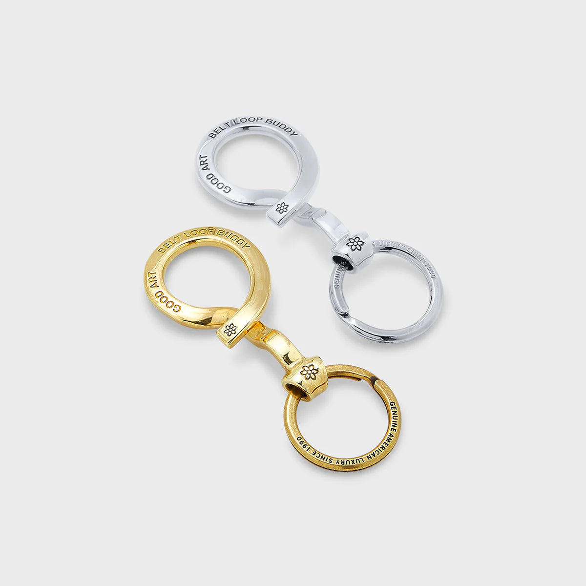 Hollywood Brass Belt Loop Buddy - Premium Metal Keychain for Keys, Badges & Accessories - Perfect for Work, Travel & Everyday Carry