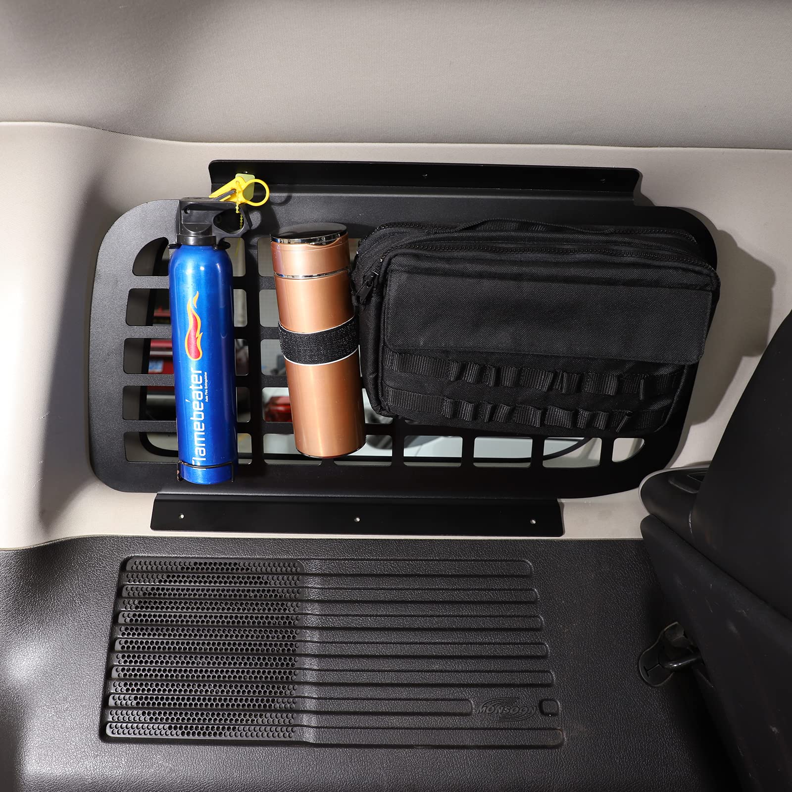 Hummer H3 2005-2009 Rear Trunk Luggage Shelf - Aluminum Cargo Storage Panel & Multi-Function Rack (2Pcs) | Heavy-Duty Organizer for Camping Gear, Tools & Off-Road Accessories