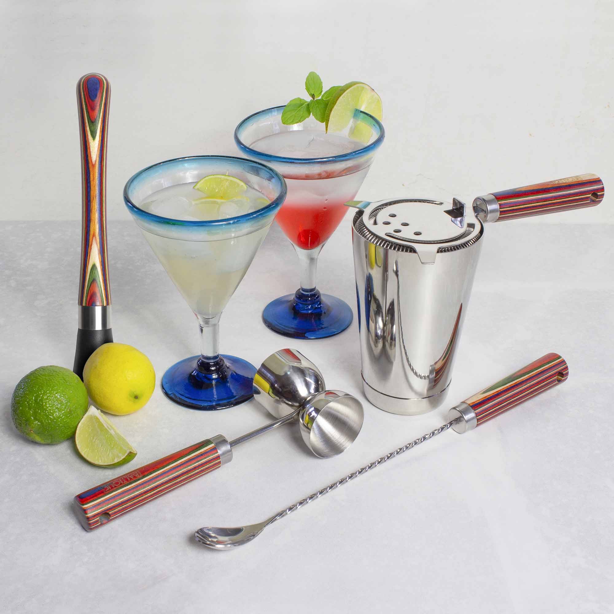 Baltique® Marrakesh Collection 4-Piece Bartending Kit - Premium Cocktail Shaker Set with Strainer & Jigger - Perfect for Home Bars, Cocktail Parties & Professional Mixologists
