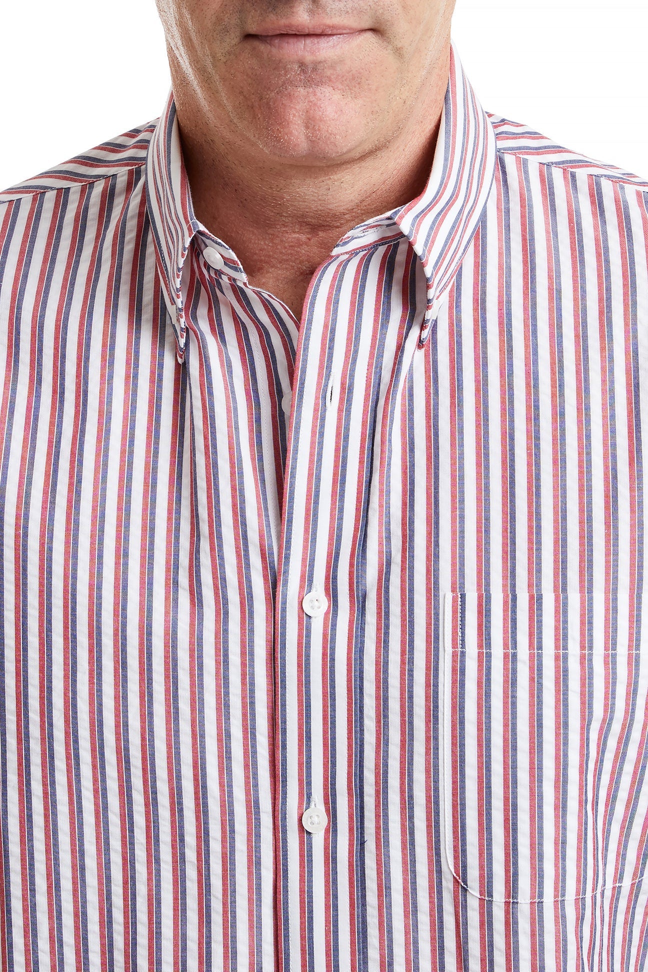 Chase Shirt Red and Navy Seersucker - Stylish Summer Casual Button Down for Men | Perfect for Beach Outings, Picnics & Outdoor Events