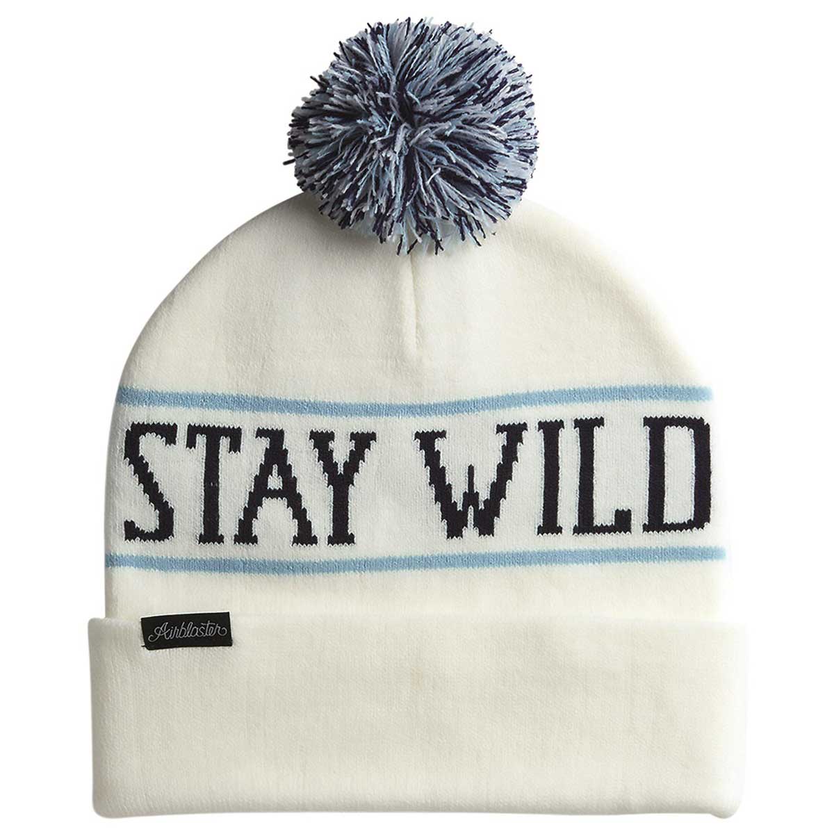 Airblaster Stay Wild Pom Beanie 2021 - Winter Warm Knit Hat with Faux Fur Pom - Perfect for Skiing, Snowboarding & Cold Weather Fashion