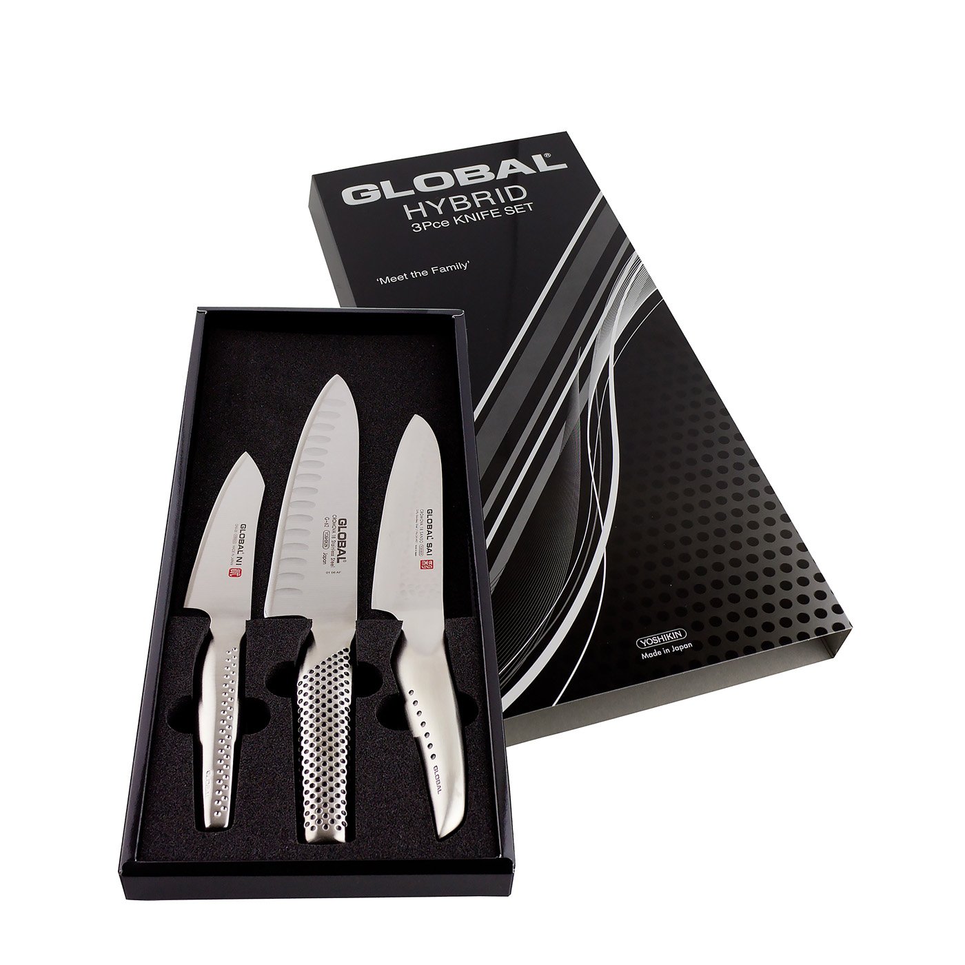 Premium 3-Piece Hybrid Knife Set - Japanese Stainless Steel Kitchen Knives for Professional Chefs & Home Cooking | Perfect for Slicing, Dicing & Meat Preparation