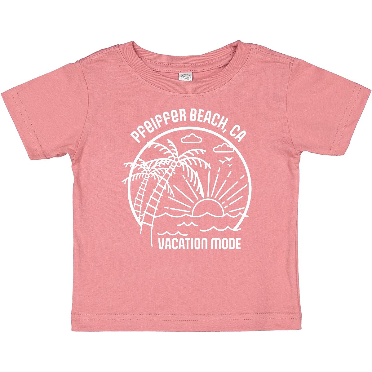 Inktastic Summer Vacation Mode Pfeiffer Beach California Baby T-Shirt - Cute Travel Outfit for Infants & Toddlers - Perfect for Beach Trips, Family Vacations & Photo Shoots