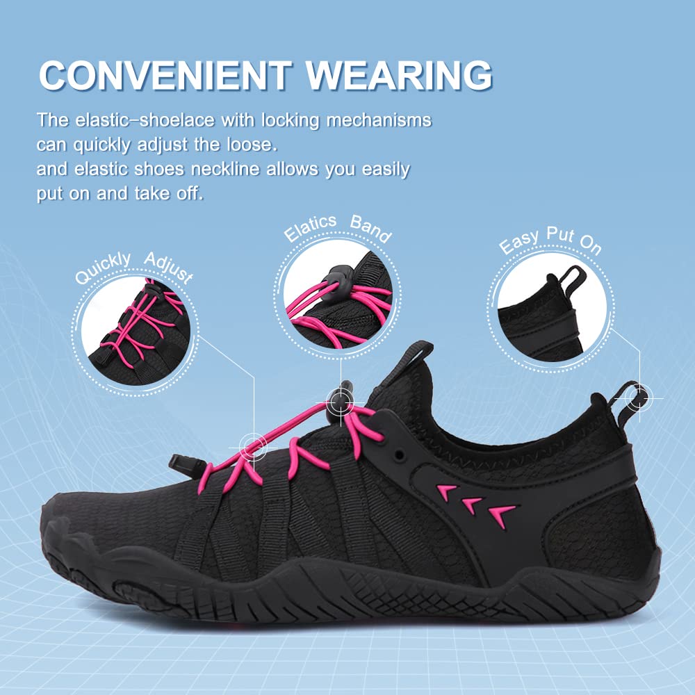 **Women's & Men's Quick-Dry Water Shoes - Barefoot Swim Shoes for Beach, Pool, Surf, Yoga & Water Parks - Slip-On Aqua Shoes for Comfort & Safety**    *(Perfect for Swimming, Kayaking, Snorkeling, Boating & Outdoor Water Activities)*