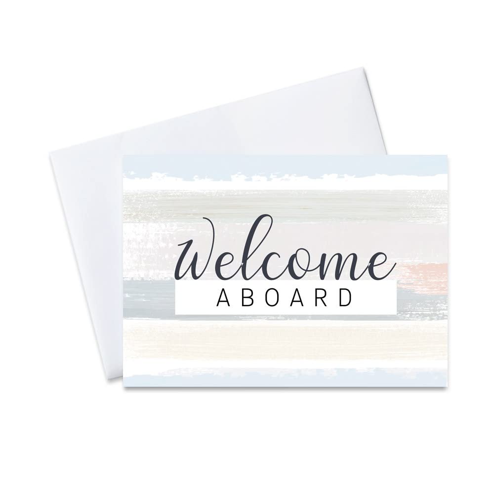 Premium Watercolor Business Welcome Greeting Cards - 5x7 Inch CEO Cards with 26 White Envelopes (25 Cards, W2002) - Perfect for Corporate Gifts, Client Appreciation & Professional Networking Events