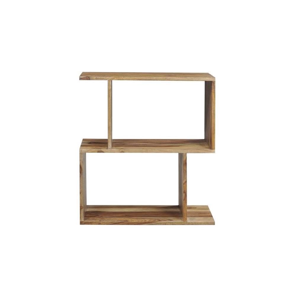 Porter Designs Urban Solid Sheesham Wood Bookcase - Natural Finish | Modern Bookshelf for Living Room, Home Office & Library Organization