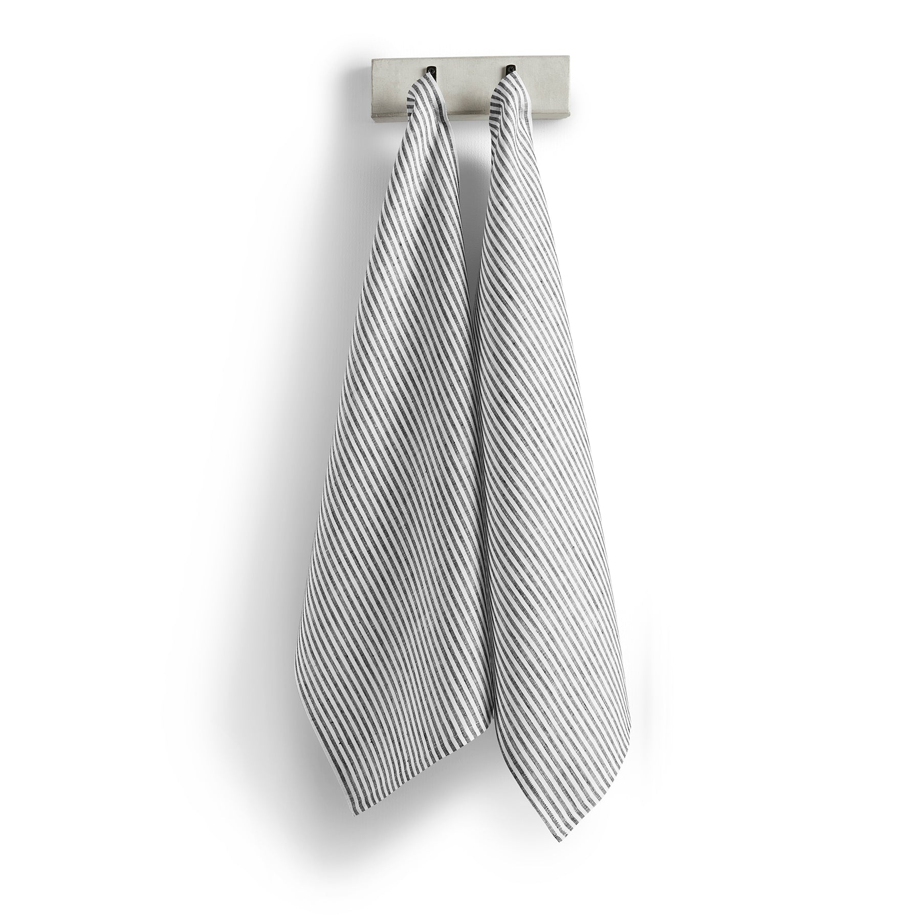 Premium Narrow Stripe Cotton Kitchen Towels - Set of 2 Absorbent Dish Towels for Drying Dishes & Cleaning - Soft & Durable for Everyday Kitchen Use